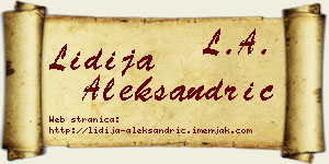 Lidija Aleksandrić vizit kartica